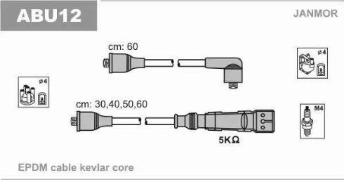 Janmor ABU12 - Set cablaj aprinder www.parts5.com