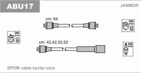 Janmor ABU17 - Ignition Cable Kit www.parts5.com