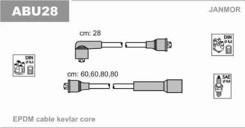 Janmor ABU28 - Ignition Cable Kit www.parts5.com