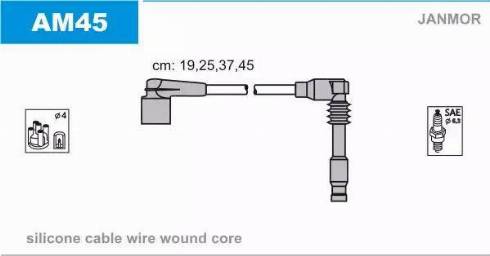 Janmor AM45 - Ignition Cable Kit www.parts5.com