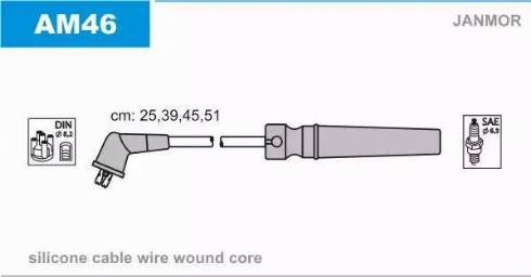 Janmor AM46 - Ignition Cable Kit www.parts5.com