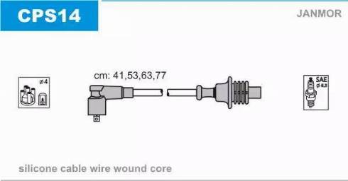 Janmor CPS14 - Komplet vzigalnih vodnikov az svecke www.parts5.com