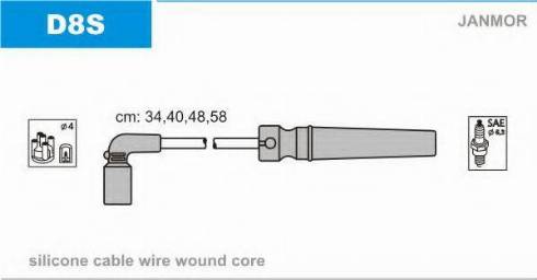 Janmor D8S - Ignition Cable Kit www.parts5.com