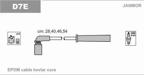 Janmor D7E - Ignition Cable Kit www.parts5.com