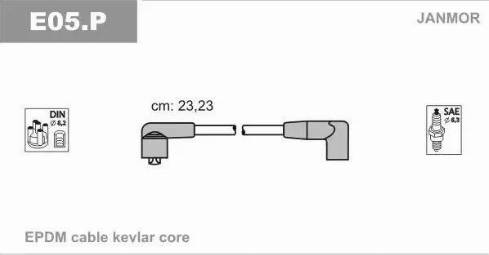 Janmor E05.P - Ignition Cable Kit www.parts5.com