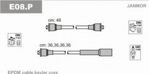 Janmor E08.P - Ignition Cable Kit www.parts5.com