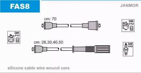 Janmor FAS8 - Ignition Cable Kit www.parts5.com