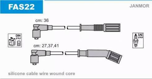 Janmor FAS22 - Ignition Cable Kit www.parts5.com