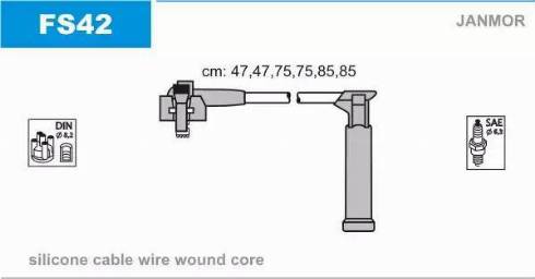 Janmor FS42 - Ignition Cable Kit www.parts5.com