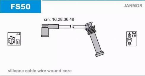 Janmor FS50 - Ignition Cable Kit www.parts5.com