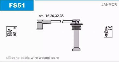 Janmor FS51 - Ignition Cable Kit www.parts5.com