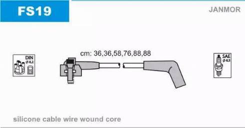 Janmor FS19 - Ignition Cable Kit www.parts5.com