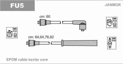 Janmor FU5 - Ignition Cable Kit www.parts5.com