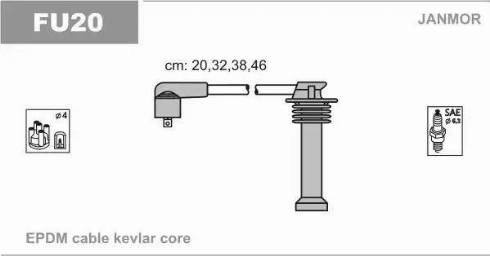 Janmor FU20 - Kit de câbles d'allumage www.parts5.com