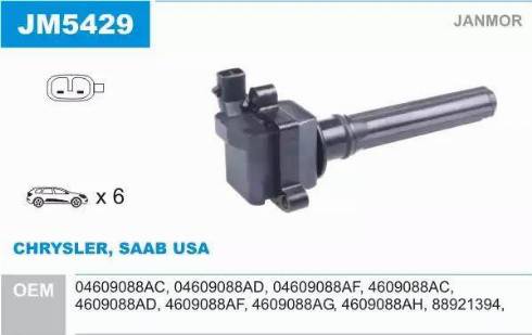 Janmor JM5429 - Ignition Coil www.parts5.com