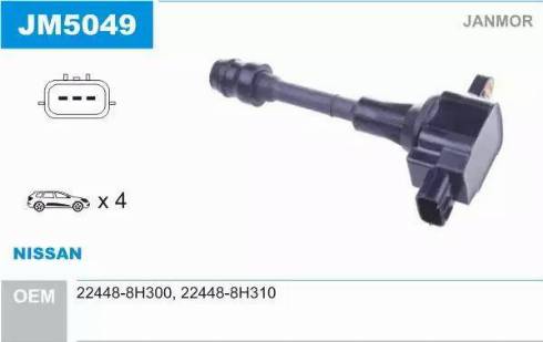 Janmor JM5049 - Ignition Coil www.parts5.com