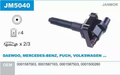 Janmor JM5040 - Ignition Coil www.parts5.com