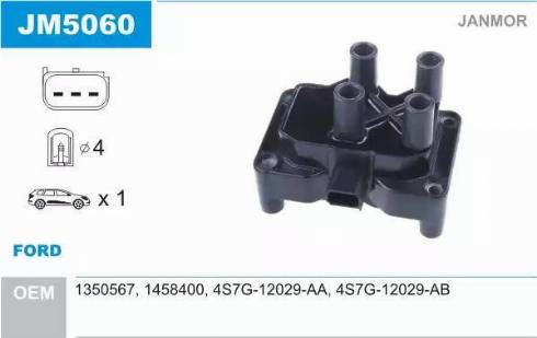 Janmor JM5060 - Ignition Coil parts5.com