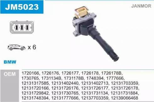 Janmor JM5023 - Ignition Coil www.parts5.com