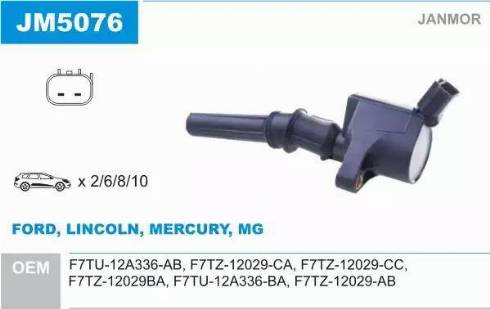 Janmor JM5076 - Ignition Coil www.parts5.com