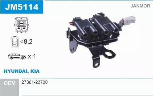 Janmor JM5114 - Ignition Coil www.parts5.com