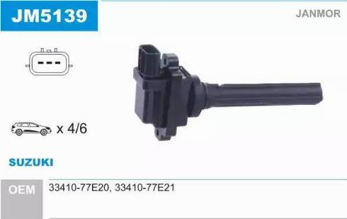 Janmor JM5139 - Ignition Coil www.parts5.com