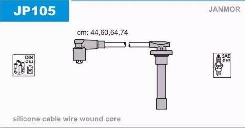 Janmor JP105 - Sada kabelů pro zapalování www.parts5.com