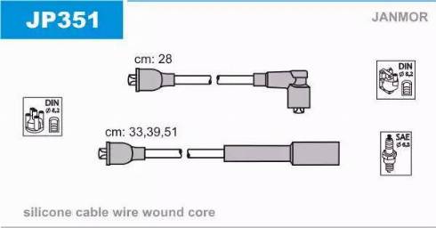 Janmor JP351 - Ignition Cable Kit www.parts5.com