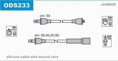 Janmor ODS233 - Ignition Cable Kit www.parts5.com