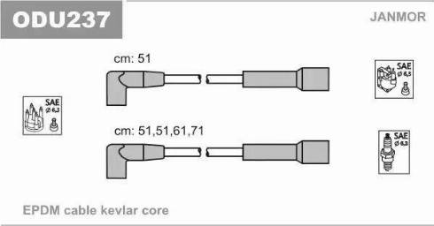 Janmor ODU237 - Ignition Cable Kit www.parts5.com