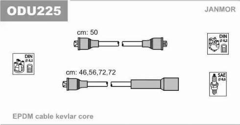 Janmor ODU225 - Ignition Cable Kit www.parts5.com