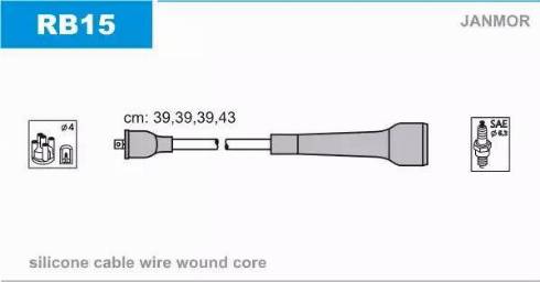 Janmor RB15 - Ignition Cable Kit parts5.com