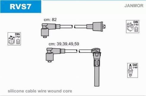 Janmor RVS7 - Juego de cables de encendido www.parts5.com