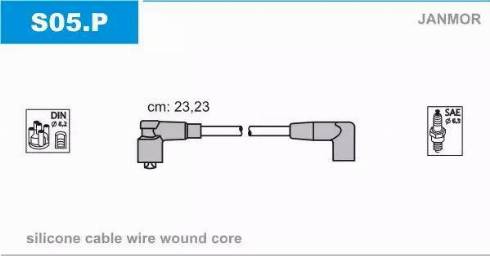 Janmor S05.P - Ignition Cable Kit www.parts5.com