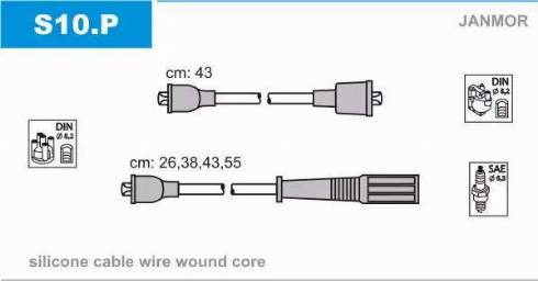 Janmor S10.P - Ignition Cable Kit www.parts5.com