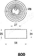 Japanparts BE-800 - Tensioner, timing belt www.parts5.com