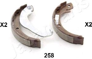 Japanparts GF-258AF - Brake Shoe Set, parking brake www.parts5.com