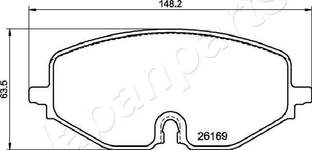 Japanparts PA-0964AF - Brake Pad Set, disc brake www.parts5.com