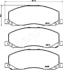 Japanparts PA-0405AF - Brake Pad Set, disc brake www.parts5.com