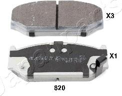 Japanparts PA-820AF - Set placute frana,frana disc www.parts5.com