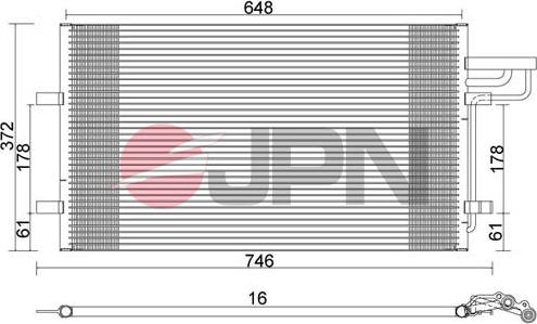 JPN 60C9095-JPN - Condenser, air conditioning www.parts5.com