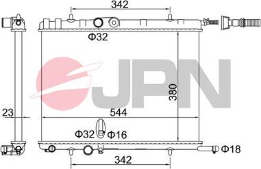 JPN 60C9041-JPN - Радиатор, охлаждение двигателя www.parts5.com