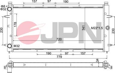 JPN 60C9054-JPN - Radiator, engine cooling parts5.com