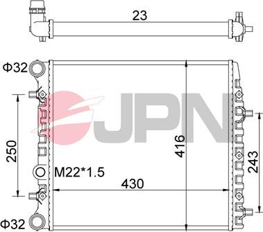 JPN 60C9057-JPN - Ψυγείο, ψύξη κινητήρα www.parts5.com