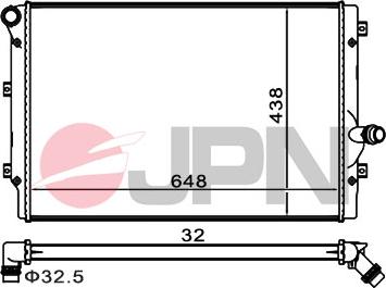 JPN 60C9060-JPN - Radiador, refrigeración del motor www.parts5.com