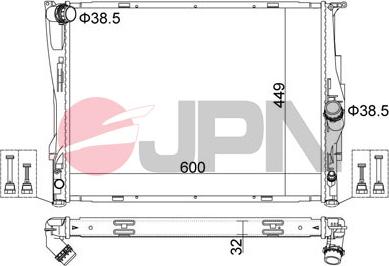 JPN 60C9009-JPN - Hladilnik, hlajenje motorja parts5.com