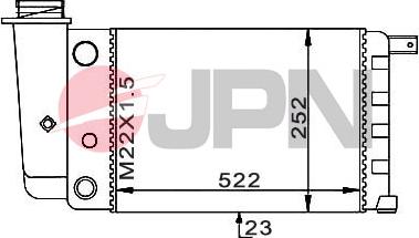 JPN 60C9015-JPN - Radiator, engine cooling www.parts5.com