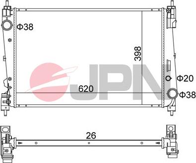 JPN 60C9018-JPN - Radiateur, refroidissement du moteur www.parts5.com