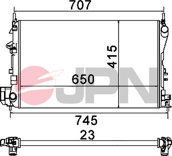 JPN 60C9035-JPN - Radiator, engine cooling www.parts5.com