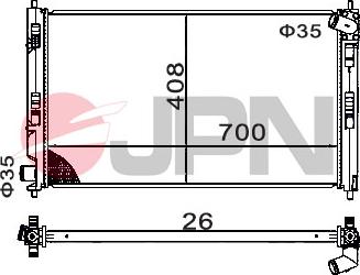 JPN 60C9025-JPN - Radiator, engine cooling www.parts5.com